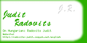 judit radovits business card